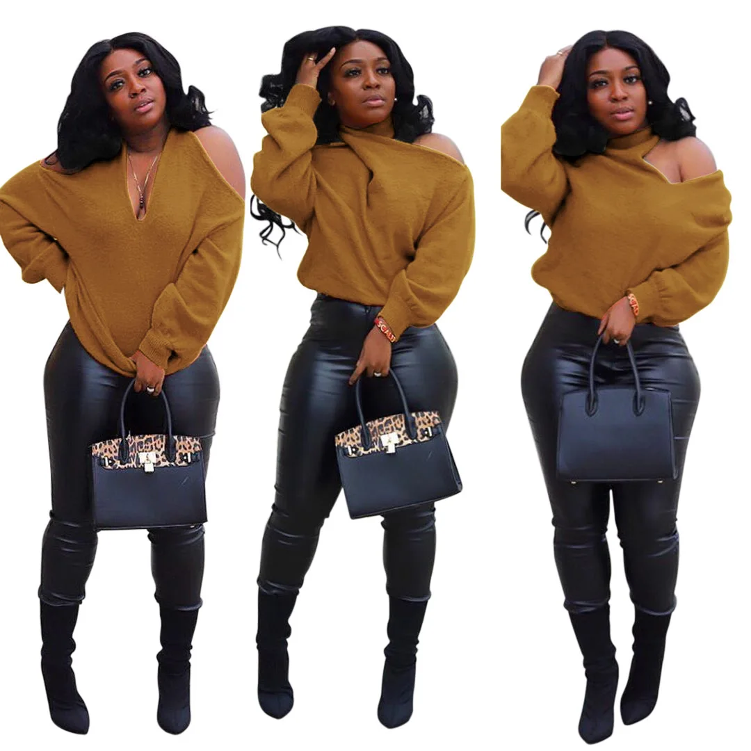 Оптовая продажа, мягкое искусственное пончо с высоким воротом, в наличии, трикотажные джемперы, женский свитер