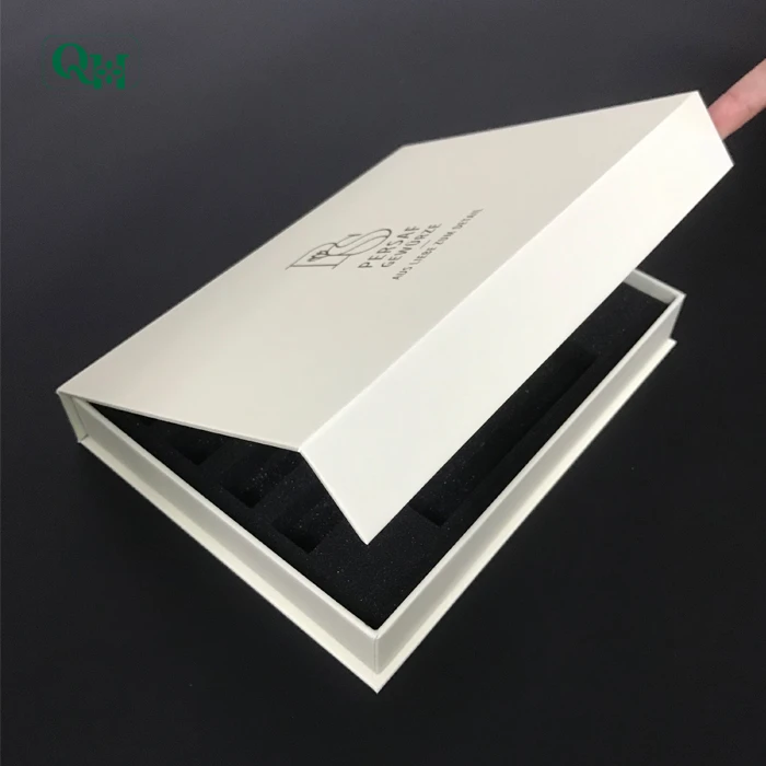 
Custom Perfume Wine Test Tube Blass Bottle Cardboard Packaging Paper Box For Gift With Sponge 