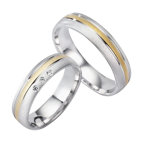 
Italian designs 18k gold plated wedding diamond couple ring 