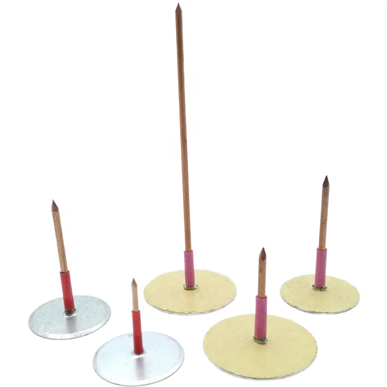 Customized SS Brass Mild Steel Welding King Cup Weld Cupped Head Pins Smooth Shank Type Zinc Plated Finish 25mm Head Style Nails