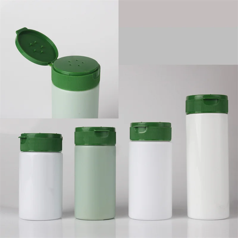 200g baby powder container white PET talcum powder bottles