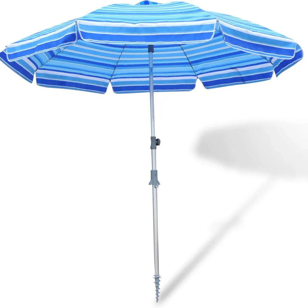 Wholesale Outdoor Umbrella Sun Umbrella Portable Beach With Tilt And Sand Anchor, Hot Selling Uv Protection Sun Umbrella Beach