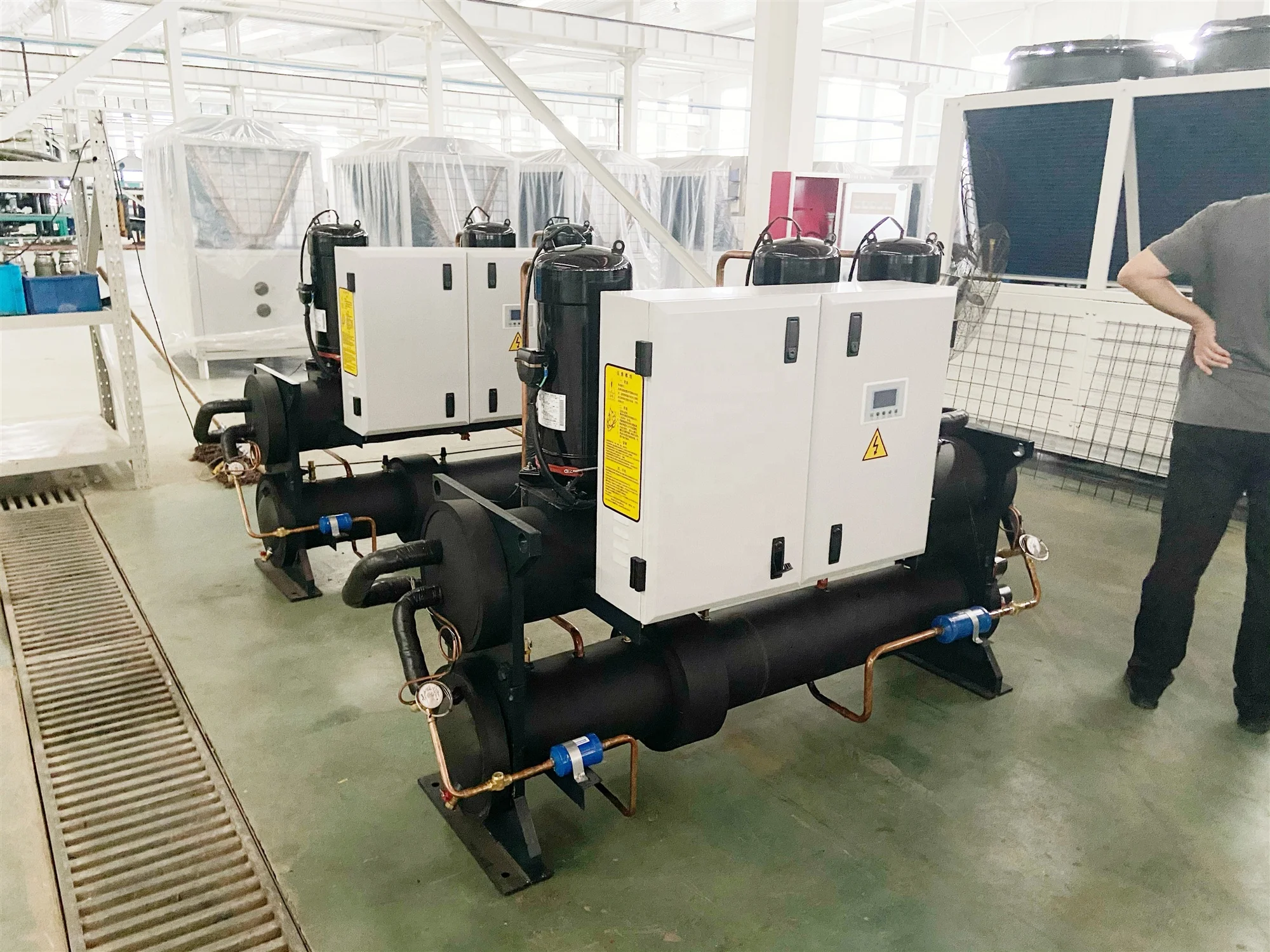 Industrial Water Chiller Factory Price Copper Tube Coil Evaportar Air Cooled Industrial Water Chiller