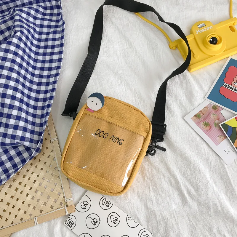 small Shoulder Bag Fashion Pure Color Casual Outdoor crossbody bag women canvas fanny pack