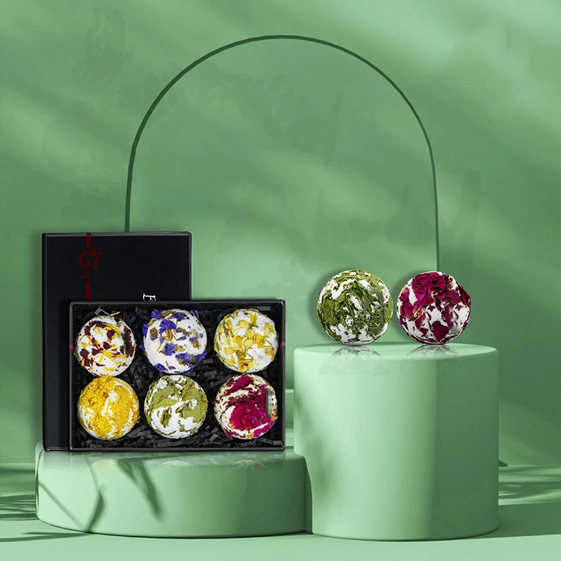 Factory Supply Customizable Skin Cleaning Mineral Herbal Dried Flower Explosion Bomb Bath Ball