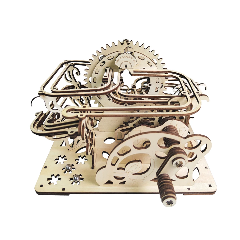 2022 Sale New Marble Run Jigsaw 3D Novelty Diy Wooden Puzzle Toys Handmade Assembled Adult Gift