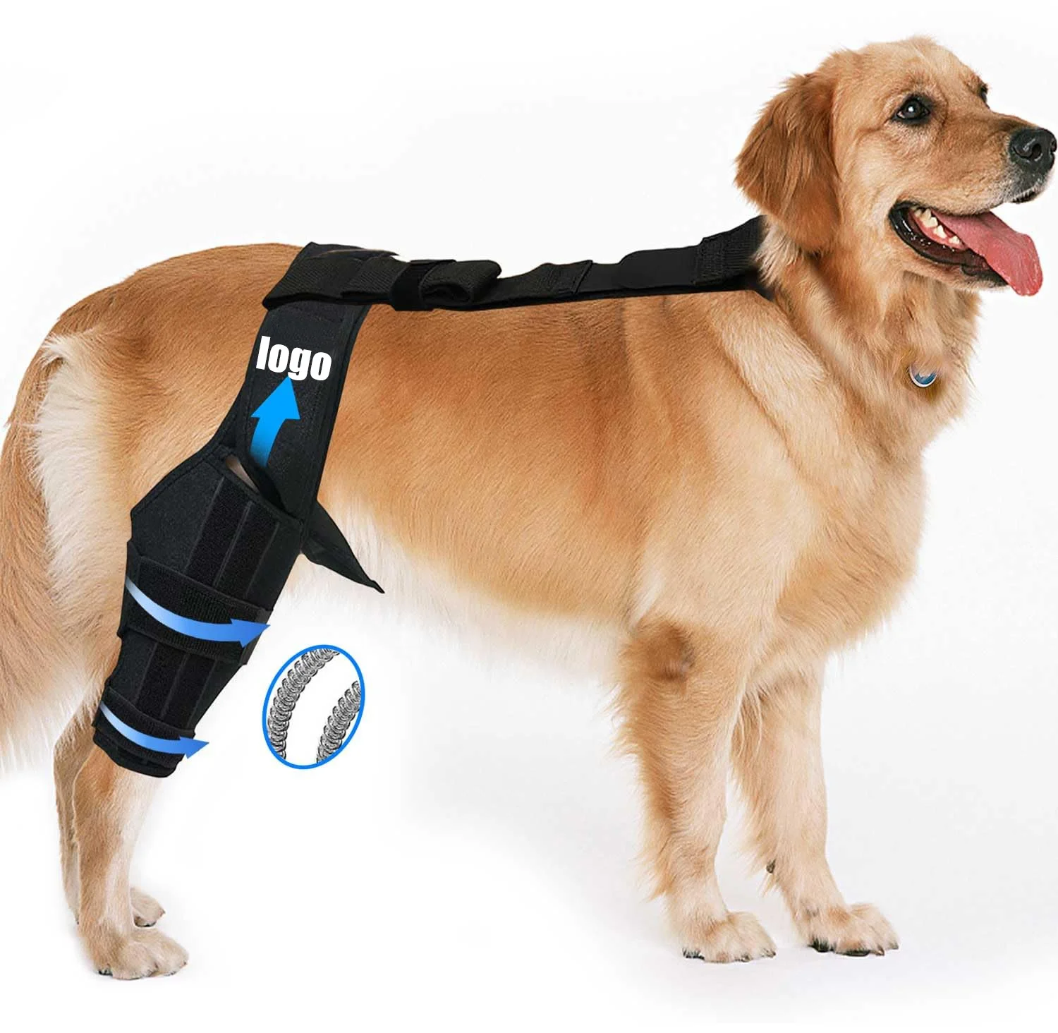 Adjustable Dog Leg Brace Universal for Limbs with Extra Straps, Dog Knee Brace for Torn ACL Hind Leg, CCL Sprain, Tear Ligament,