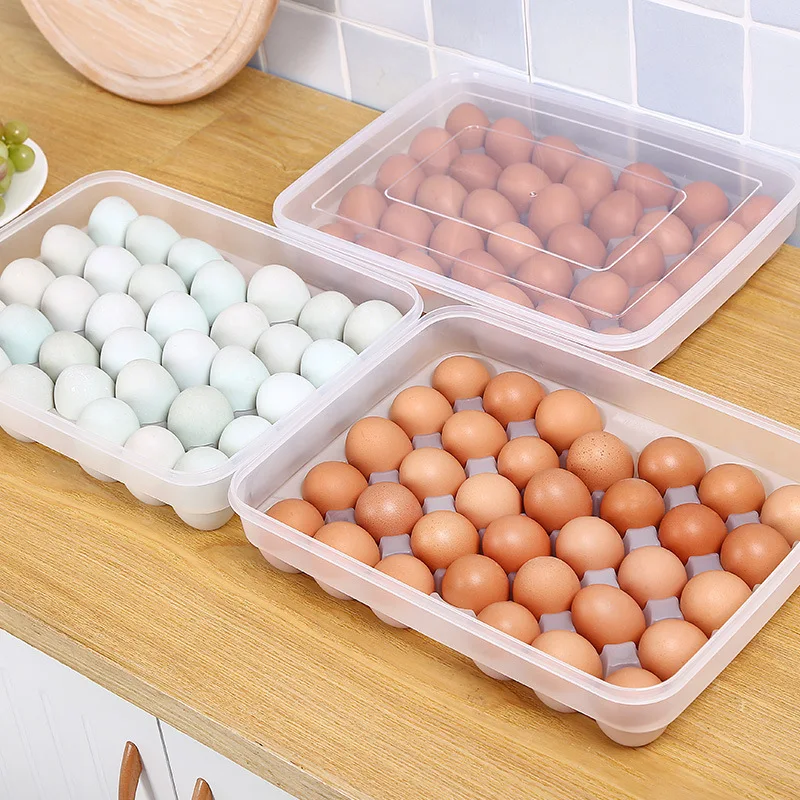 2024 Wholesale New Design egg organizer storage kitchen storage container egg storage box refrigerator