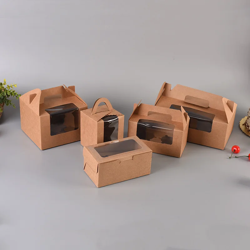 High quality good price folding handle paper box for cake