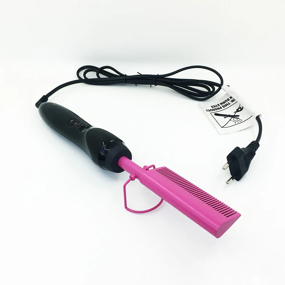 
Private Label High Heat Ceramic Rhinestone Bling 500 Degrees Hair Straightener Pressing Electric Hot Comb 