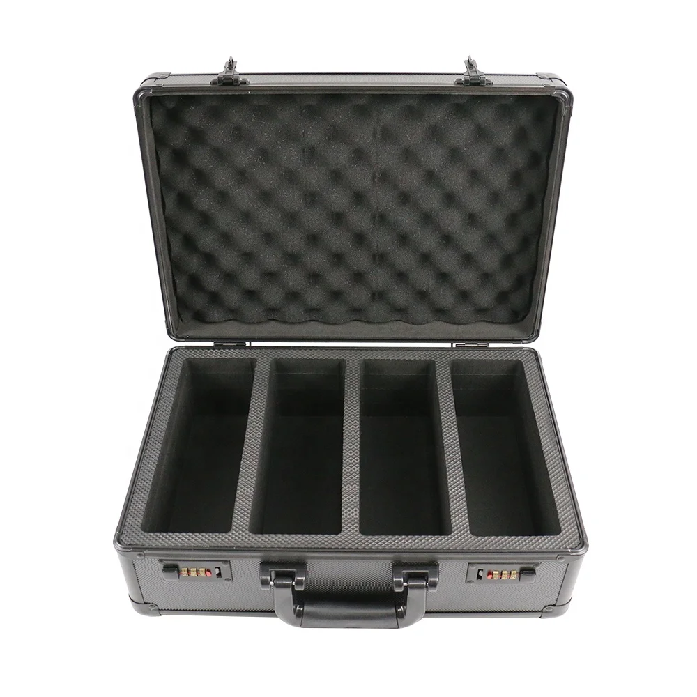 4 Row Aluminum Trading Card PSA Slab Case Storage Carrying Case for PSA/BGS/PCA