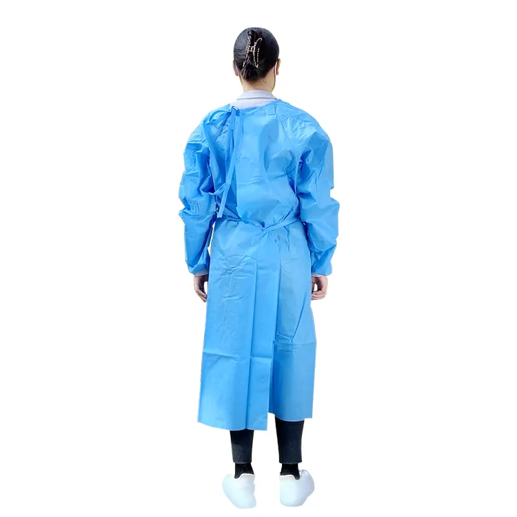 
Medical Isolation Reinforced Disposable Patient Pattern Hospital Non-sterile Cpe Fold Sterile Manufacturers Pvc Surgical Gown 