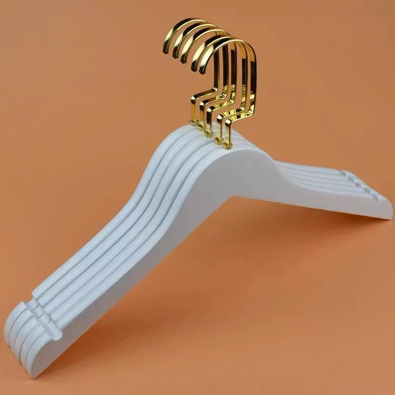 Hangers High Quality Gold Wooden Clothes Shop Woman 40 CM Storage Trouser Rack Clothes Skirt Multi Pants Wooden Clothes Hanger