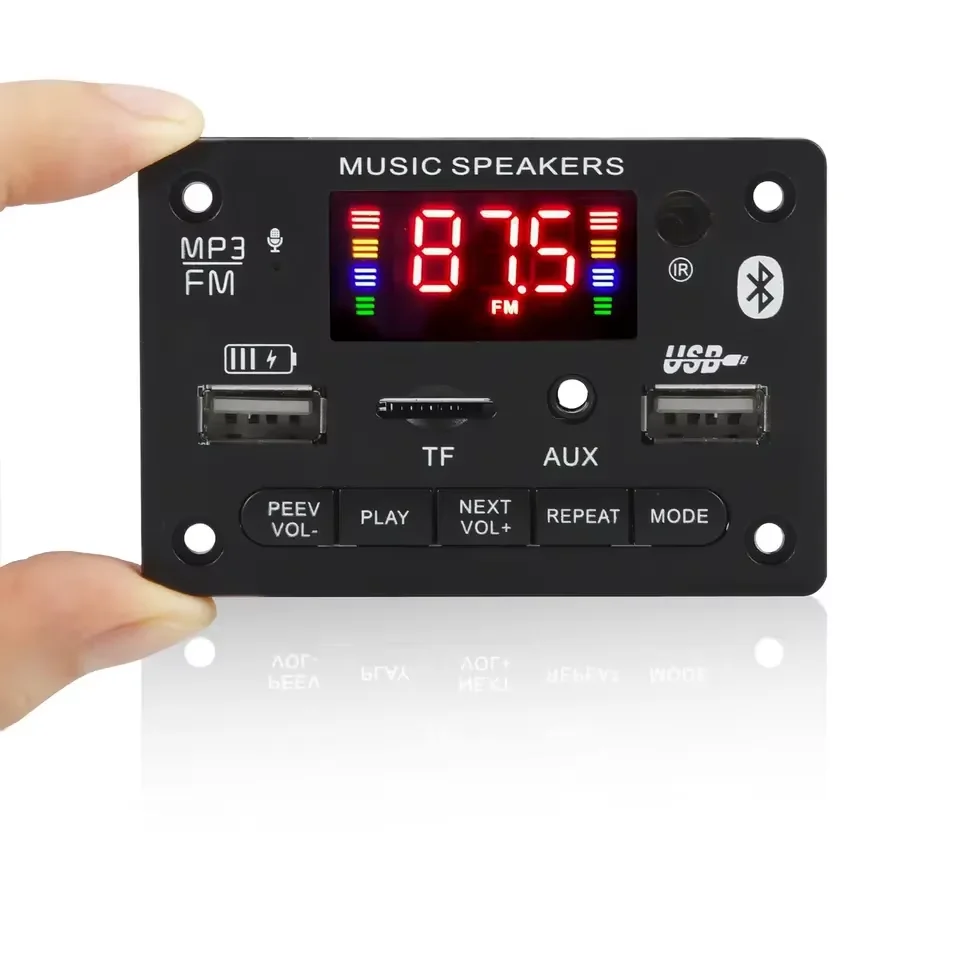 2*25W BT-Compaticle Class D Stereo Audio Digital Power Amplifier Decoder Board USB AUX Record FM Radio MP3 Player Module