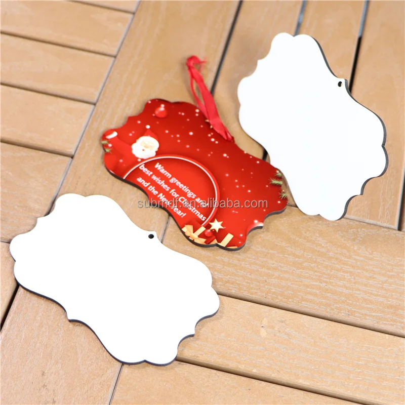 MDFSUB shipped in 3 days Sublimation Blank Hanging Ornament Wooden Mdf Hanging Ornament Blank Sublimation Mdf Ornament