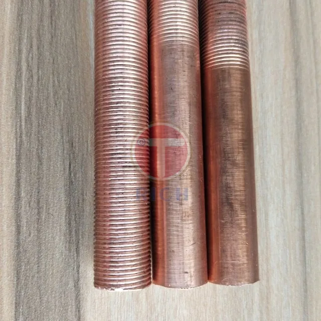 Low Fin Inner Grooved Copper Tube for Air Conditioning fintubes Fin Copper Tube Fin Heating Tube