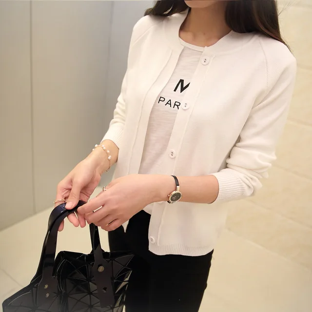 New spring summer female knit cardigan sweater coat short female a little shawl knitted jacket female