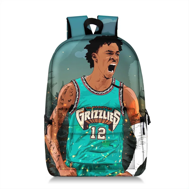 Basketball star printing high school student backpack polyester large capacity youth backpack student school bag can be custom