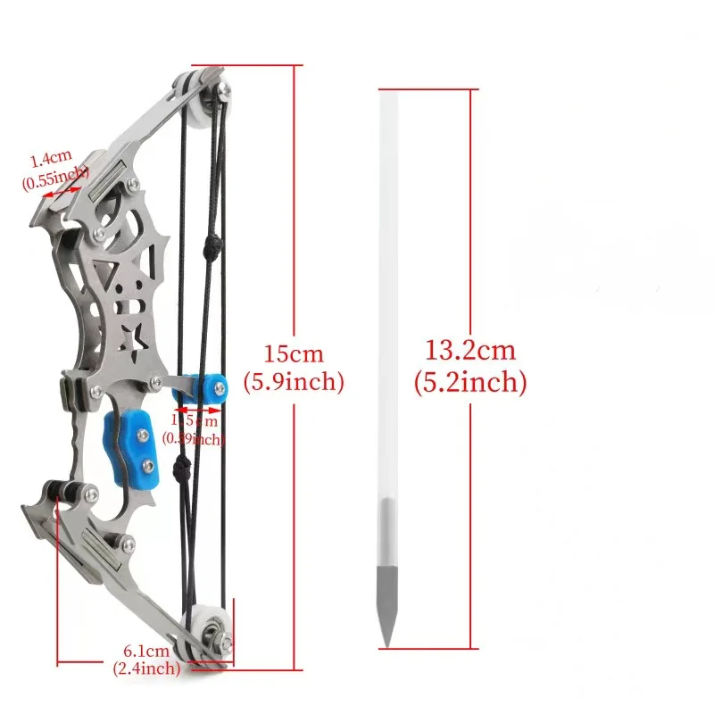 Mini Bow and Arrow Small Pulley Bow Indoor Shooting Toys Competitive Leisure Outdoor Supplies Composite Bow