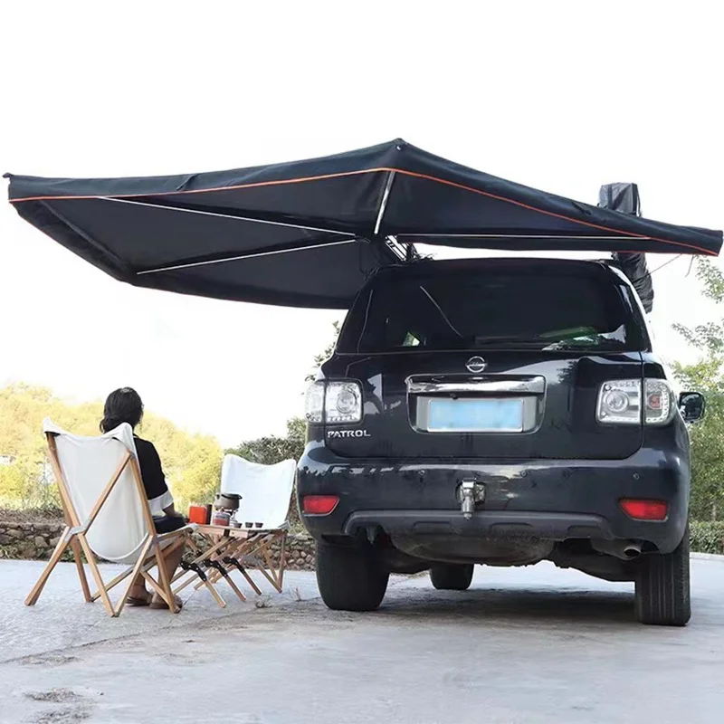 Aluminum Hard Shell Car 270 Degree Side  Free Standing Awning Roof Top Tent For 420d Oxford 4x4 Truck  Car Side Awning Tent