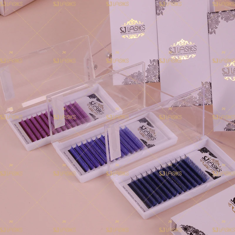 Premade Colored YY Eyelashes Soft Light Natural Mega Volume Eyelash Extensions