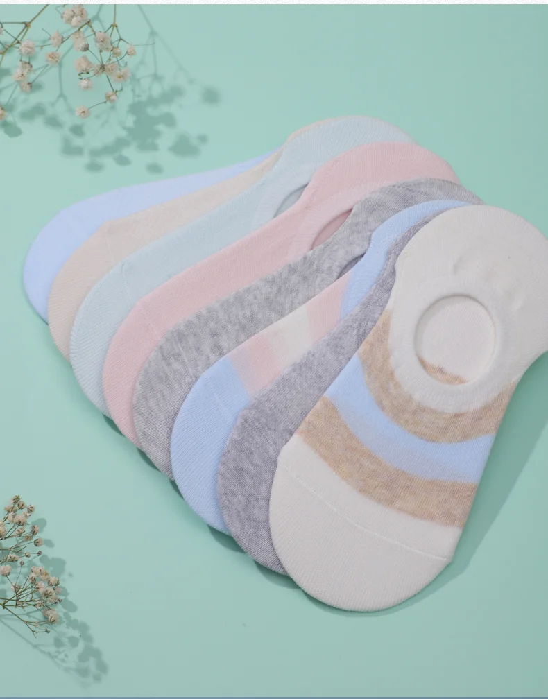 100%cotton  custom logo young women girls hosiery socks  low cut socks