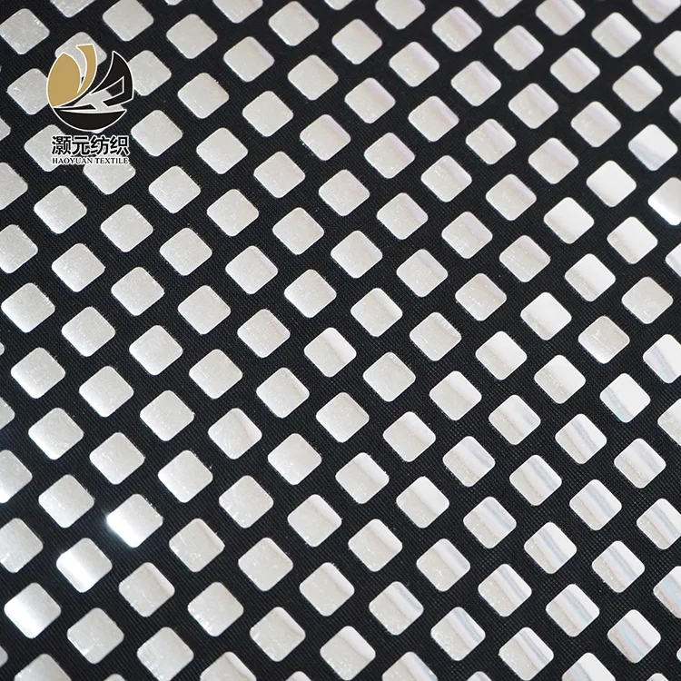 High quality nice designs 100 polyester fabric knitting sequin fabric for women show dress