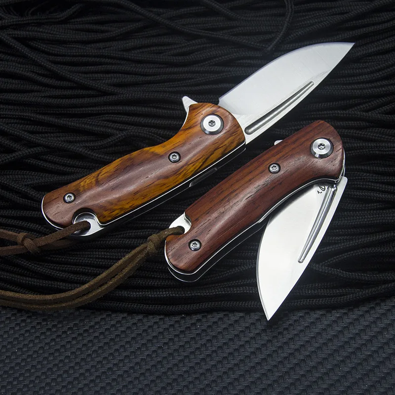 Острый высокопрочный складной нож для повседневного использования D2 стальной острый выживания на природе Многофункциональный
