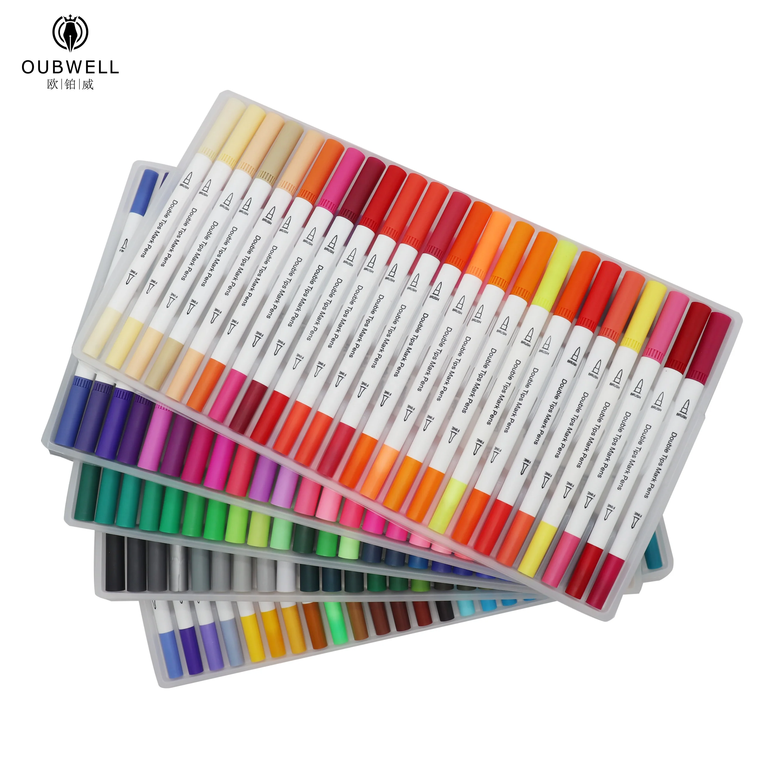 Двойной наконечник художественные маркеры двойная Кисть ручка художественная тонкая точка 72 цвета Акварельная ручка-Хайлайтер с индивидуальным логотипом