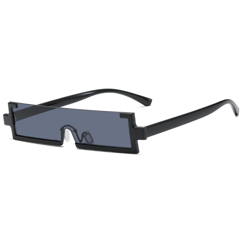 Bingking eyewear fashion plastic rectangle 2021 see through lens half frame sunglasses
