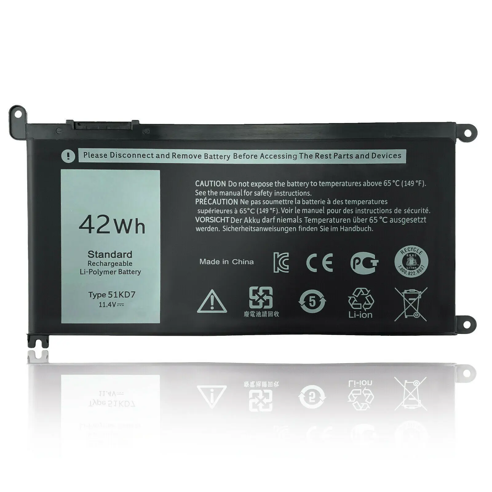 51KD7 Y07HK P28T001 FY8XM 0FY8XM Laptop Battery Replacement for Dell Chromebook 11 3100 3180 3189 5190 3181 Notebook Batteries