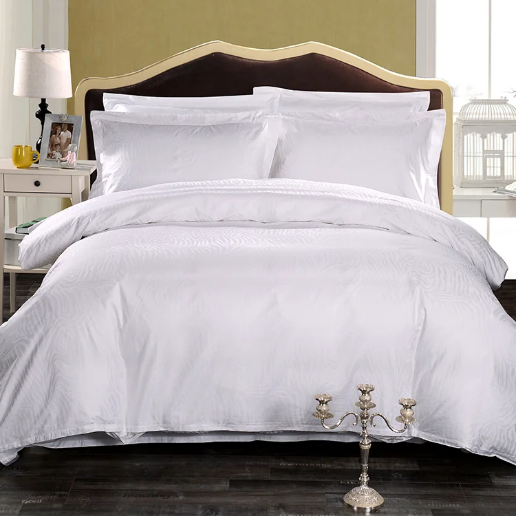 Супер мягкий естественный комфорт современный 100% ситец отель белый постельное белье наборы роскошного отеля
