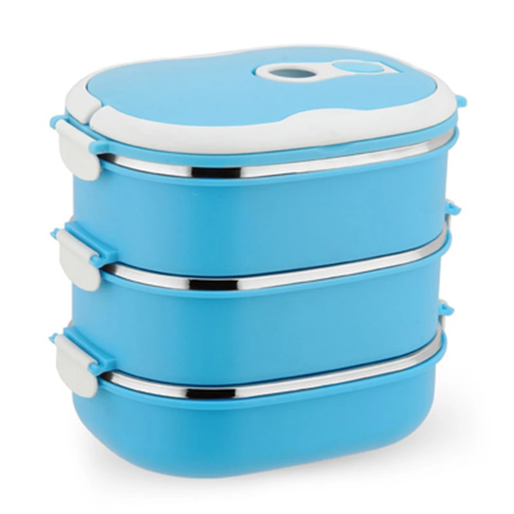 
Microwave Lunchboxes With 3 Compartment Bento Lunch Box Leak-Proof Bento Tiffin Box Portable Students Food Storage Container 