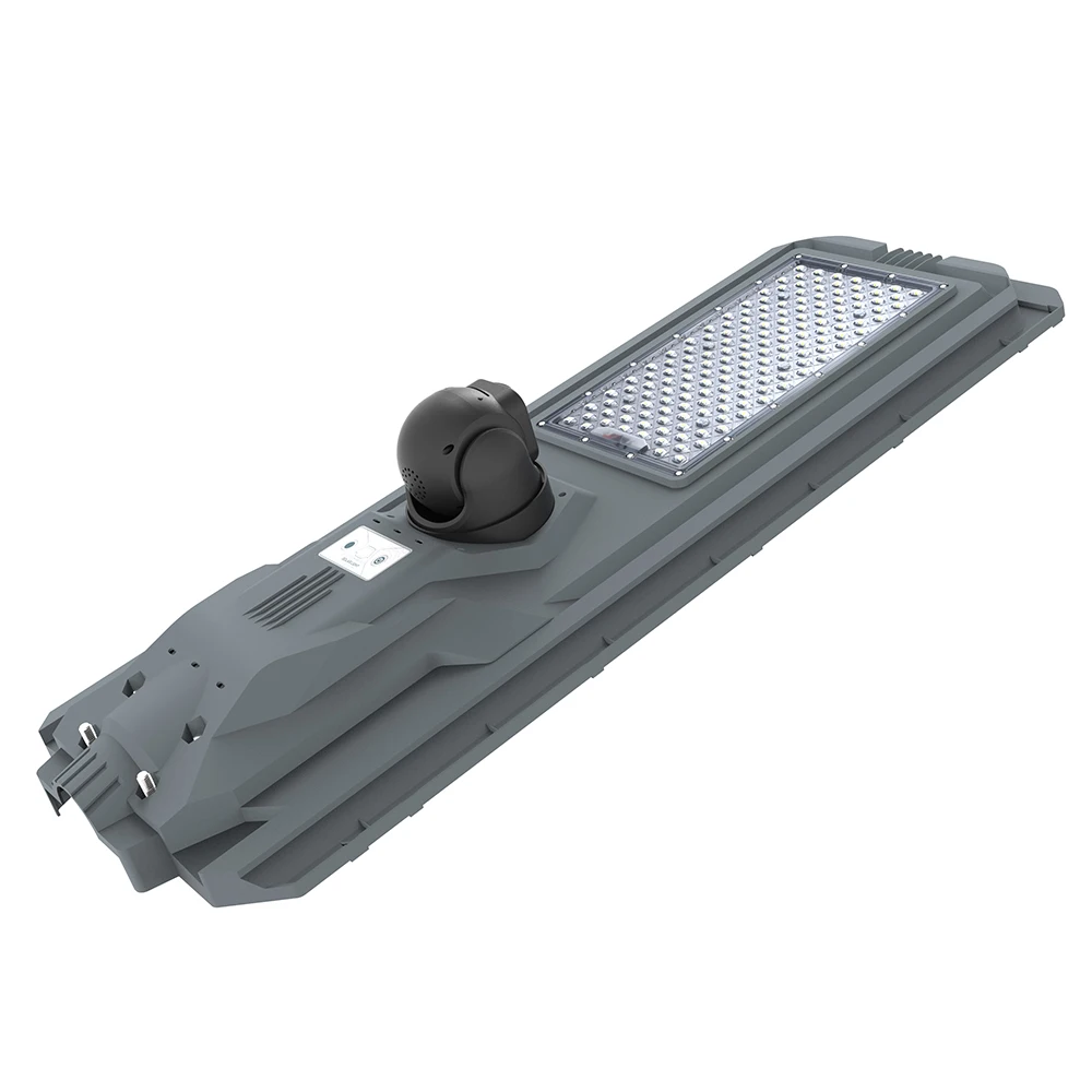 2024 MJ Outdoor All in one waterproof ABS High bright 1200W CCTV Camera 4G Motion sensor lmparas solares led street lamps