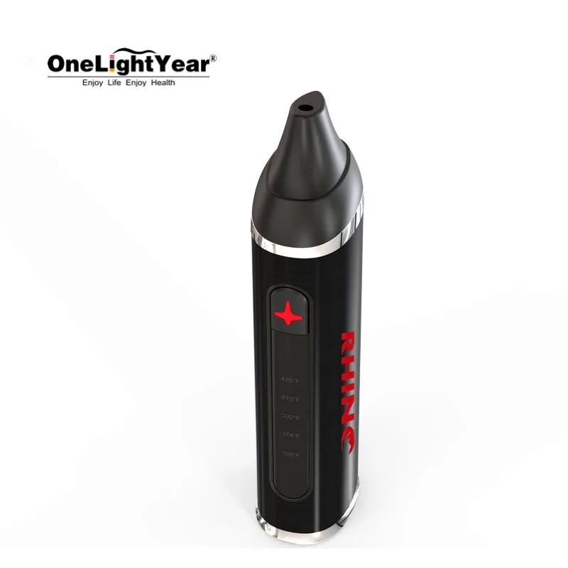 
New Dry Herb Vaporizer Hecig Rhino pathfinder black widow with 1.3ml Ceramic Chamber 2200mah from one light year 