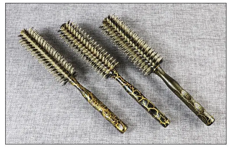 Antistatic High Temperature Resistant Bristle Comb Cylinder Comb Lotus Handle Hair Combs