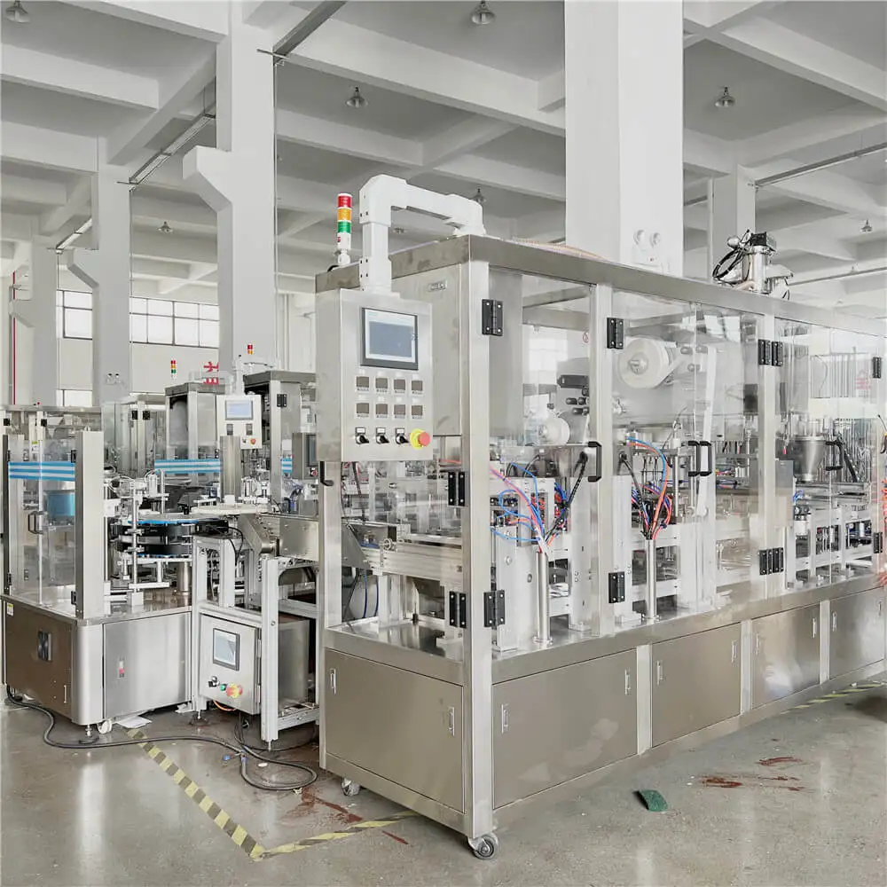 automatic  pod cup coffee capsule filling and sealing machine nitrogen flush