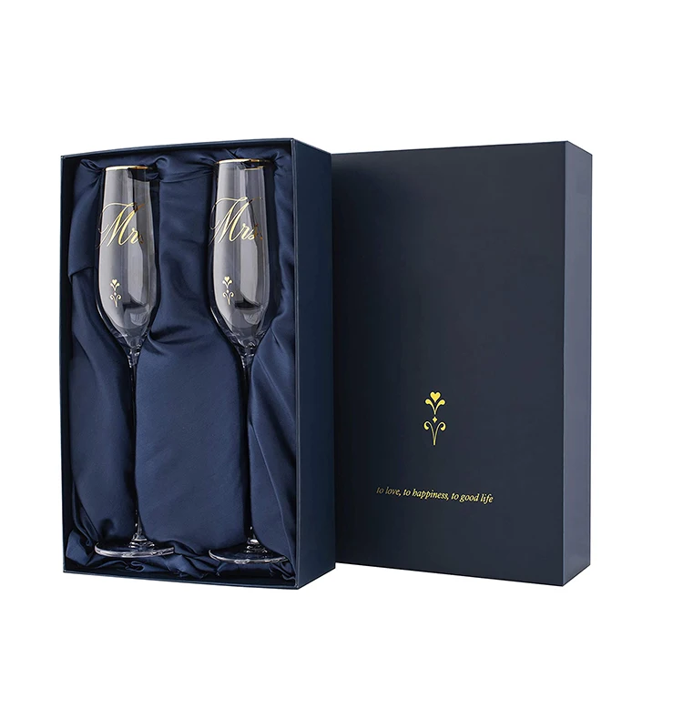 High-quality High Back Custom Paper Box book shape cardboard gift box for goblet & wine