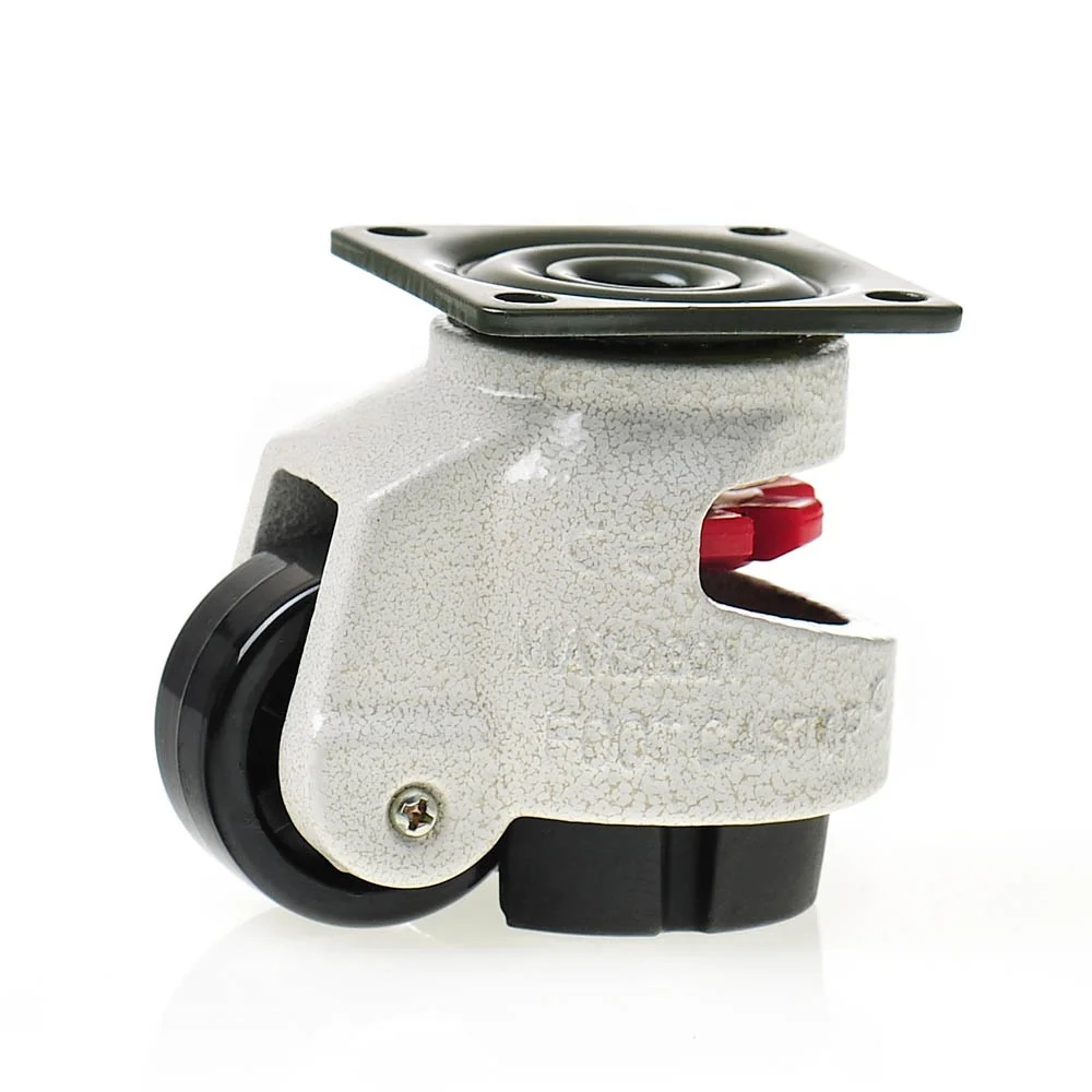 Heavy Duty Foot Casters Adjustable Leveling Casters for Transportation, Up to 50kgs Swivel Plate Casters Wheels