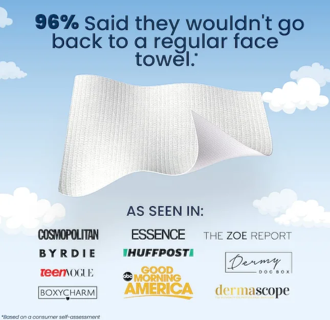 100% USDA Biobased Dermatologist Approved Face Towel Gentle Exfoliation Disposable Facial Washcloth disposable cotton towels