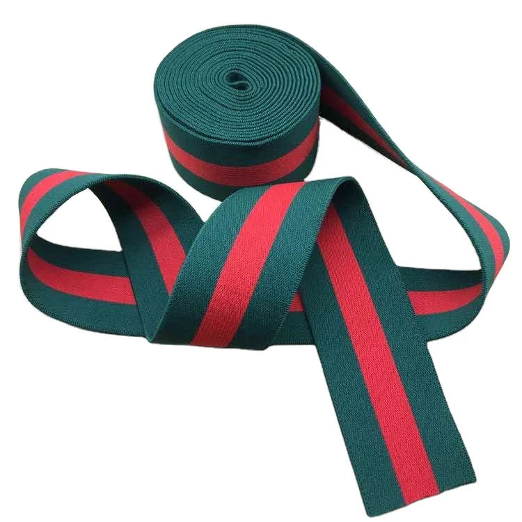 Factory Selling 1.5 inch  elastic ribbon green red green new special band fancy ribbon for underwear design