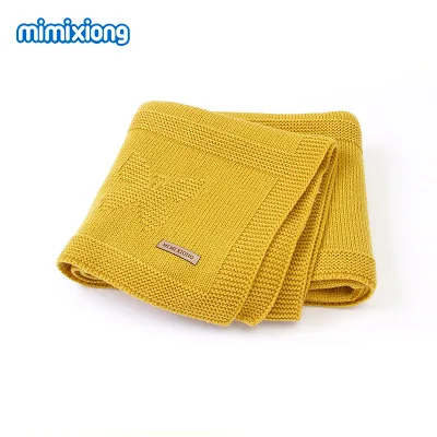 Wholesale  Amazon hot sale  Knitted cashmere Baby Blanket For Baby Boy And Girl