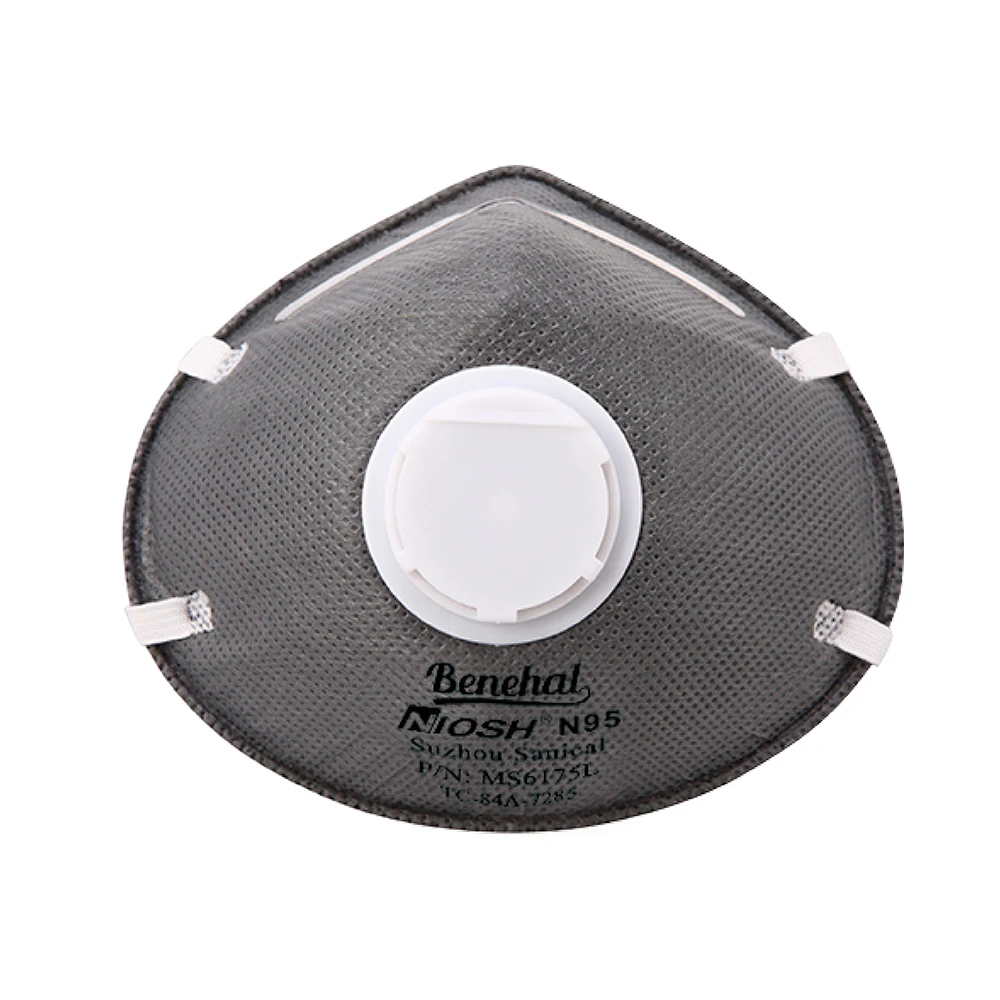NIOSH N95 MASK WITH VALVE AND ACTIVATED CARBON