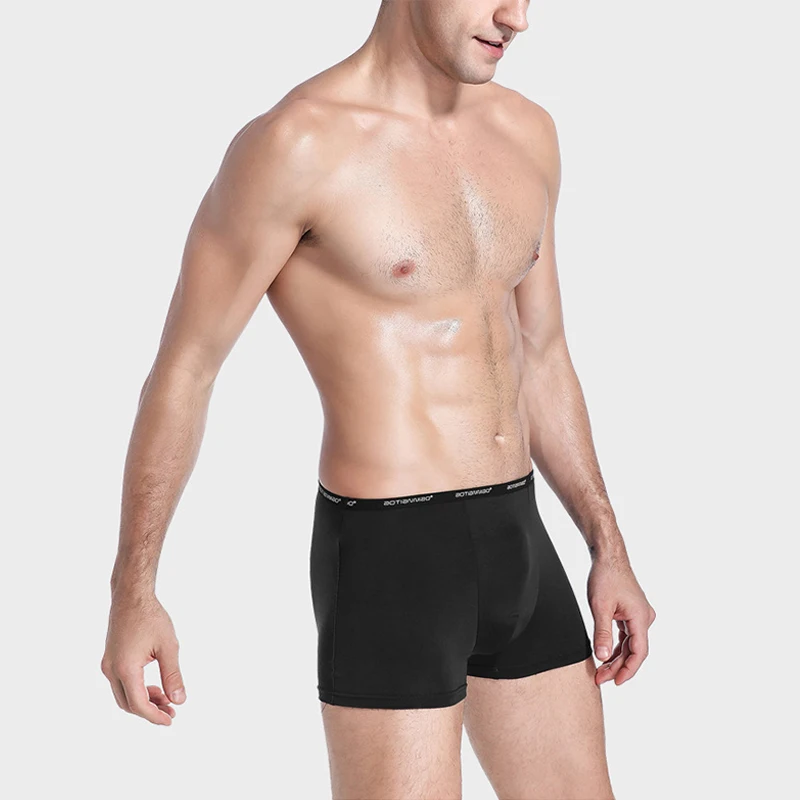 Мужские трусы-боксеры, костюм из 4 предметов, мужские трусы из модала на заказ со средней талией