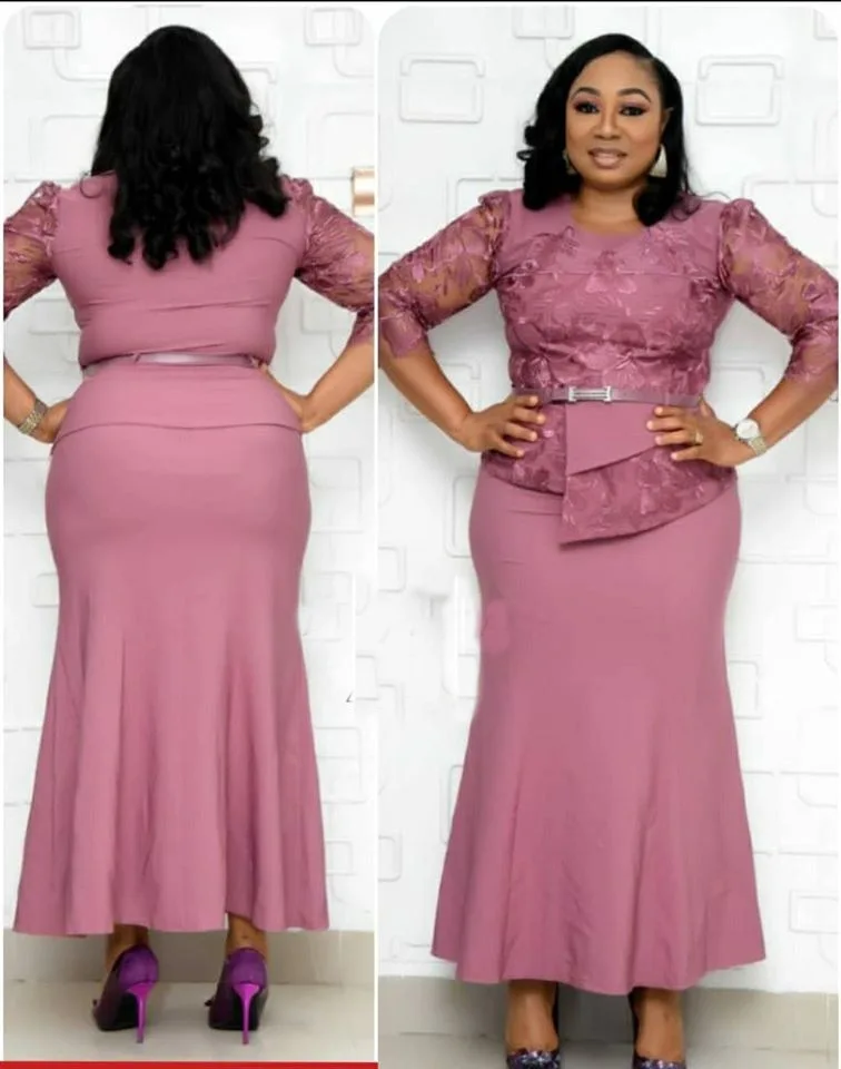 Lace Designs Long Skirts Suit Dresses Chitenge South African Women Clothing