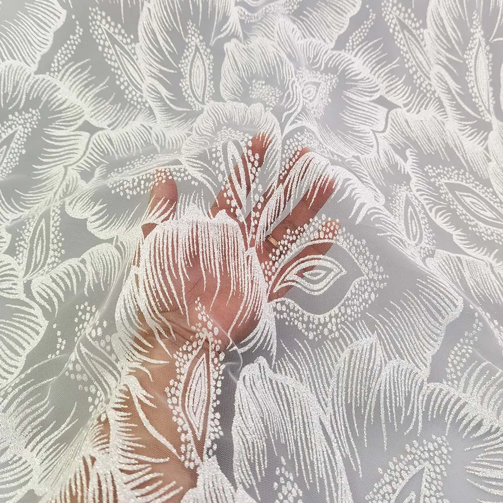 New design Russia Market glitter fabric for bridal