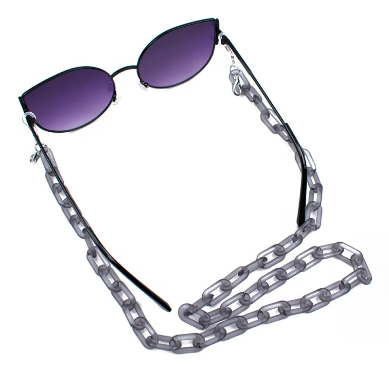 New Trendy Multiple colors 1.1*70cm Acrylic Chain Sunglasses Eyeglass chains face Masking holder