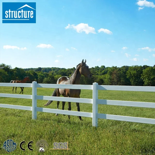 PVC post and rail fence for wholesale