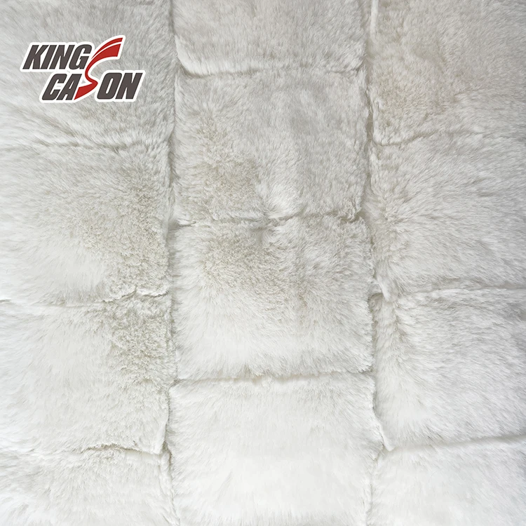 KINGCASON Short Pile Recycled Polyester Rainbow Short Pile Jacquard Artificial Fake Faux Fur Fabric For Upholstery/Blanket