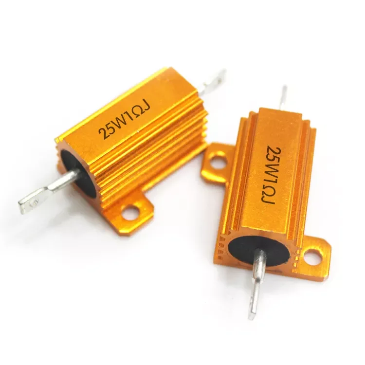 RX24 5W 1K Ohm Power Golden Aluminium Housed Metal Shell Case Wire Wound Resistor Wirewound